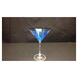 9 blue martini glasses