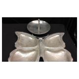 Come pewter pewter butterfly serving tray round