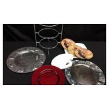 Miscellaneous plates and cake tier