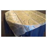 Box of seafoam green overlays lot of 14