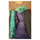 A box of assorted blue fluff for banquet tables