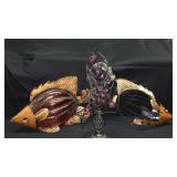 3 assorted fish Decor