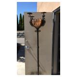 Patio chandelier plant stands with candle holders