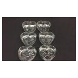 Heart candy dishes  (lot of 6)
