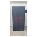 Black metal 2-door cabinet - 72X36X18.