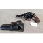 Smith & Wesson 38 spl revolver w/ leather holster