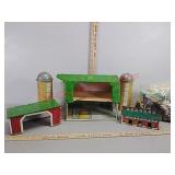 Tin Farm Set with Animals & Fencing