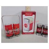 Coca-cola Napkin Dispenser & Salt & Pepper