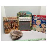 Trace-lift film, Daniel Boone coon skin hat and