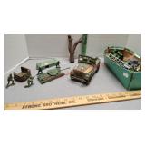 Army men, jeep, tank and more