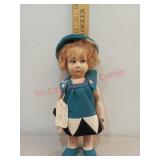 Hand stitched, hand painted doll