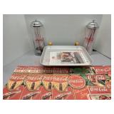 Coca-Cola placemats, Coca-Cola glass stray