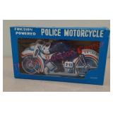 1960s Litho tin friction Police motorcycle toy