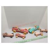 Auburn rubber toy cars, various sizes