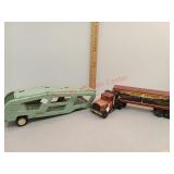 Tonka semi truck and trailer, Tonka metal car
