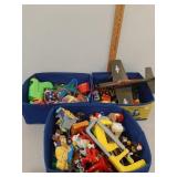 Lot of assorted vintage toys plane Burger King