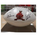 Tom Osborne & Scott Frost autographed football