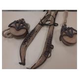 horse hames, pulleys