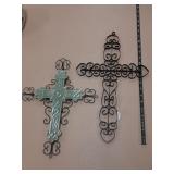 2 cross wall art