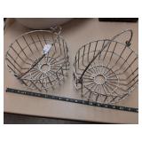 2 metal egg baskets