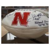 Joel Makovicka autographed football NE Huskers
