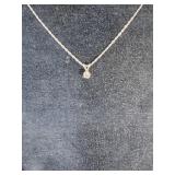 * 14k white gold & diamond necklace