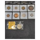 * 9 foreign coins