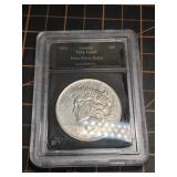 1923D Peace Dollar, Bradford holder