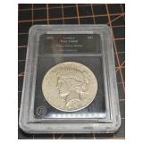 1934S Peace Dollar Bradford holder