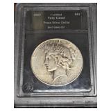 1923S Peace Dollar Bradford holder