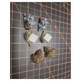 Vintage earrings, Tafari, Coro, Hollycraft