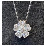 * Sterling silver crystal necklace
