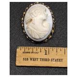 * Genuine antique cameo brooch
