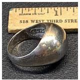 * Sterling silver dome ring 8.38 grams size 9.5