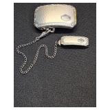 * Antique sterling silver pocket watch fob with