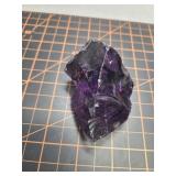 Purple glass rock, vintage