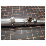 Silver vintage rings including garnet and pearl