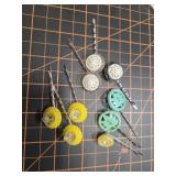 Button hair pins, vintage
