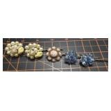 Earring hair pins, vintage