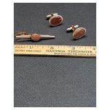 * Anson goldstone tie bar & matching cufflinks