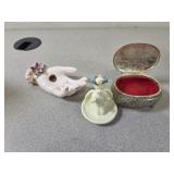 Jewelry displays and trinket box