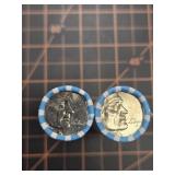 2 sealed rolls 2005 nickels, seller says buffalos