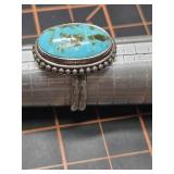 Vintage turquoise sterling silver statement ring