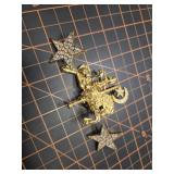 Kicks Folly Celestial carousel brooch and star