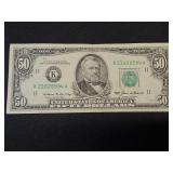 * 1985 $50 Fifty Dollar Bill Federal Reserve