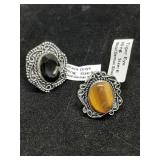 Rings: black onyx sz 9 & tiger Eye sz 6
