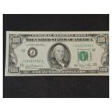 * 1981 consecutive serial #  $100 bill US currency