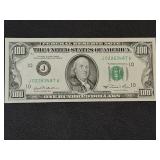 * 1981 consecutive serial #  $100 bill US currency