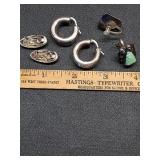 * Vintage sterling silver pierced & screwback