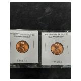 * wheat cent 1957 & 1958